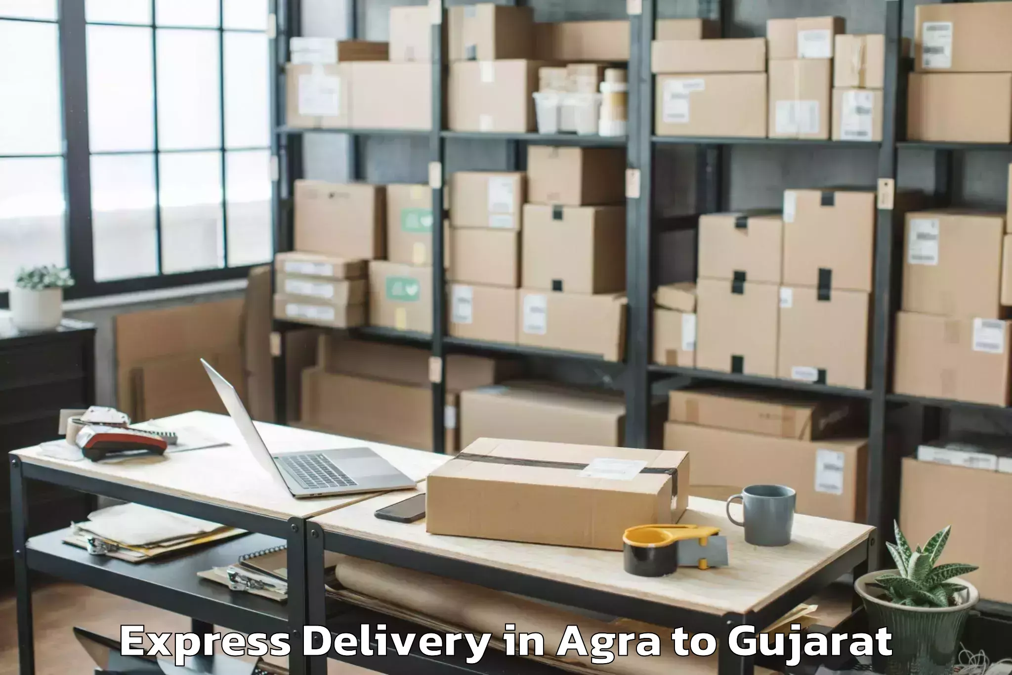 Reliable Agra to Ahmedabad Airport Amd Express Delivery